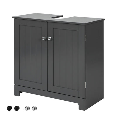 SoBuy BZR18-DG Meuble sous-Lavabo à 2 étages et 2 Portes