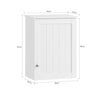 SoBuy BZR19-W Meuble Haut Salle de Bain – Armoire de Salle de Bain Suspendue avec Porte et Étagères Réglables, Etagere Murale en Bois pour Cuisine, Entrée – Armoire à Pharmacie, Blanc, 40x52x23cm