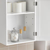 SoBuy BZR19-W Meuble Haut Salle de Bain – Armoire de Salle de Bain Suspendue avec Porte et Étagères Réglables, Etagere Murale en Bois pour Cuisine, Entrée – Armoire à Pharmacie, Blanc, 40x52x23cm