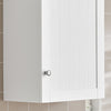 SoBuy BZR19-W Meuble Haut Salle de Bain – Armoire de Salle de Bain Suspendue avec Porte et Étagères Réglables, Etagere Murale en Bois pour Cuisine, Entrée – Armoire à Pharmacie, Blanc, 40x52x23cm