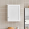 SoBuy BZR19-W Meuble Haut Salle de Bain – Armoire de Salle de Bain Suspendue avec Porte et Étagères Réglables, Etagere Murale en Bois pour Cuisine, Entrée – Armoire à Pharmacie, Blanc, 40x52x23cm