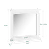SoBuy BZR212-W Armoire Murale Salle de Bain avec Miroir Meuble Haut Salle de Bain Blanc 60x6x53,5cm en MDF E1 et Verre, Armoire de Toilette Murale avec Étagère