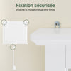 SoBuy BZR212-W Armoire Murale Salle de Bain avec Miroir Meuble Haut Salle de Bain Blanc 60x6x53,5cm en MDF E1 et Verre, Armoire de Toilette Murale avec Étagère