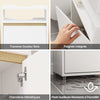 SoBuy BZR222-W Meuble sous Lavabo Étroit 40×30×60 cm – Découpe en U, Niche Ouverte, Pieds Anti-Humidité, Blanc et Bois