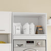 SoBuy BZR230-W Colonne de Buanderie pour Lave-Linge avec 2 Tiroirs – Penderie Escamotable, MDF – 66×60,5×186 cm, Blanc
