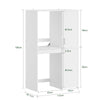 SoBuy BZR231-W Meuble Lave-Linge et Sèche-Linge avec Armoire – Tiroir, Étagères Réglables – 110×60,1×186 cm, Blanc