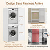 SoBuy BZR231-W Meuble Lave-Linge et Sèche-Linge avec Armoire – Tiroir, Étagères Réglables – 110×60,1×186 cm, Blanc