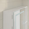 SoBuy BZR239-E-W Armoire Miroir de Salle de Bain avec LED et Prises – Meuble Mural, Étagères – 60×15,5×60 cm, Blanc