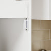 SoBuy BZR243-W Meuble Colonne de Salle de Bain Étroit 30 cm – Armoire Haute Blanche 2 Portes et 6 Tiroirs, MDF Finition Mélaminée, Fixation Murale Incluse – 30×40×180 cm, Charge 30 kg