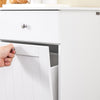 SoBuy BZR33-II-W Meuble Panier à Linge 2 Compartiments 45L – 2 Tiroirs, Gain de Place Salle de Bain, Blanc