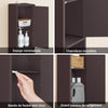 SoBuy BZR34-II-BR Colonne Salle de Bain Ultra-Slim Brun 20x20cm, 1 Tiroir, 2 Portes, 5 Compartiments, Étagères Réglables, Anti-Humidité, 25kg – 20x20x180 cm