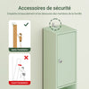 SoBuy BZR34-II-GR Meuble Colonne Salle de Bain, Armoire de Rangement Étroite avec Tiroir et Étagères Réglables - Meuble Salle de Bain Compact pour WC, Petits Espaces - Vert clair, MDF, 20x20x180cm