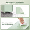 SoBuy BZR34-II-GR Meuble Colonne Salle de Bain, Armoire de Rangement Étroite avec Tiroir et Étagères Réglables - Meuble Salle de Bain Compact pour WC, Petits Espaces - Vert clair, MDF, 20x20x180cm