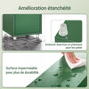 SoBuy BZR34-II-SY Meuble Colonne Salle de Bain, Armoire de Rangement Étroite avec Tiroir et Étagères Réglables - Meuble Salle de Bain Compact pour WC, Petits Espaces - Vert foncé, MDF, 20x20x180cm