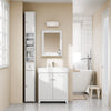 SoBuy BZR34-II-W Colonne Salle de Bain Étroite 20 cm – Rangement Gain de Place Blanc