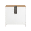 SoBuy BZR40-W Meuble Sous-Lavabo Meuble Sous-Vasque à 2 étages et 2 Portes Meuble de Rangement de Salle de Bain