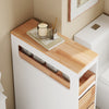 SoBuy BZR54-IV-WN Meuble Salle de Bain Colonne de Rangement, Petit Meuble Salle de Bain Meuble Compact avec Roues, Tiroirs et Séparateurs, Blanc 65x23x82cm