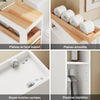 SoBuy BZR54-IV-WN Meuble Salle de Bain Colonne de Rangement, Petit Meuble Salle de Bain Meuble Compact avec Roues, Tiroirs et Séparateurs, Blanc 65x23x82cm