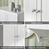 SoBuy BZR84-W Meuble Salle de Bain Suspendu Armoire Murale Blanc 60 x 30 x 60 cm, Meuble Haut Salle de Bain avec Étagères Réglables, Rangement pour WC et Toiles, Solution Pratique pour Petits Espaces