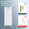 SoBuy BZR93-W Armoire à Linge, Corbeille à Linge, Meuble Bas de Salle de Bain sur Pieds, Armoire Toilette, Meuble de Rangement avec 1 Tiroir et 1 Panier à Linge Amovible, Blanc, 34x30x90cm