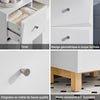 SoBuy BZR93-W Armoire à Linge, Corbeille à Linge, Meuble Bas de Salle de Bain sur Pieds, Armoire Toilette, Meuble de Rangement avec 1 Tiroir et 1 Panier à Linge Amovible, Blanc, 34x30x90cm