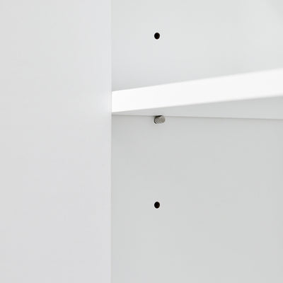 SoBuy FBT105-W Caisson d’Imprimante Mobile avec Roulettes, 2 Tiroirs et 1 Compartiment Ouvert, Rangement Optimisé, Design Fonctionnel – L60×P35×H70 cm, Blanc