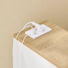 SoBuy FBT111-E-WNx2 Lot de 2 Table de Chevet Étroite avec Station de Charge, Table d'Appoint Fine avec Prise Standard, Port USB et Port Type-C pour Chambre à Coucher et Salon, Blanc 20 x 35 x 60 cm