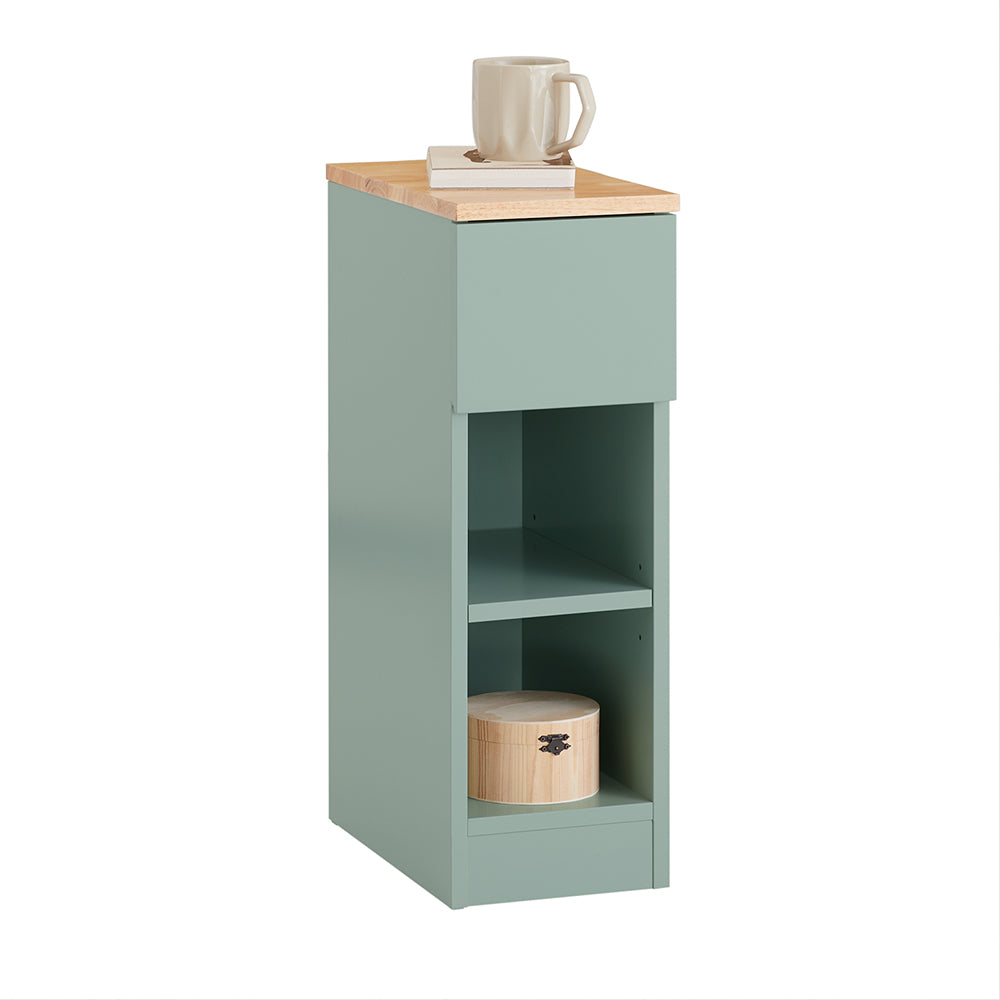 SoBuy FBT111-GR Table de Chevet Table de Nuit Bout de Canapé Table d'Appoint Table Basse avec Tiroir