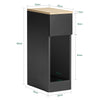 SoBuy FBT111-SCHx2 Table de Chevet Étroite Lot de 2 Table d'Appoint Fine avec Tiroir et Étagère Table de Nuit Bout de Canapé Chevet de Lit Rangement pour Salon Noir L 20 x P 35 x H 60 cm