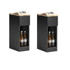 SoBuy FBT111-SCHx2 Table de Chevet Étroite Lot de 2 Table d'Appoint Fine avec Tiroir et Étagère Table de Nuit Bout de Canapé Chevet de Lit Rangement pour Salon Noir L 20 x P 35 x H 60 cm