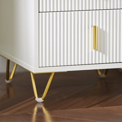SoBuy FBT115-Wx2 Lot de 2 Table de Chevet - Table de Nuit avec 2 tiroirs, Table d'appoint pour Chambre à Coucher - Meuble de Rangement Moderne, Blanc L40 x P40 x H47 cm