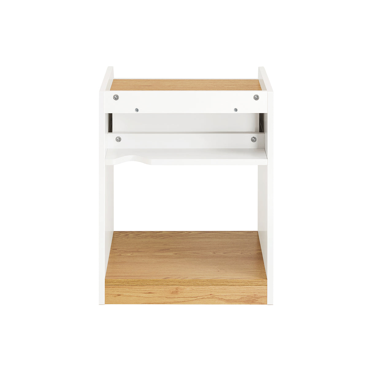 SoBuy FBT128-WN Table de Chevet, Table de Nuit, Table d'Appoint, Bout de Canapé avec 1 Tiroir pour Salon, Chambre