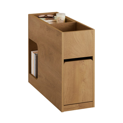 SoBuy FBT158-N Table d'Appoint Slim avec Plateau Amovible & Tiroir, Table de Chevet Étroite 25 cm, Meuble de Rangement Gain d