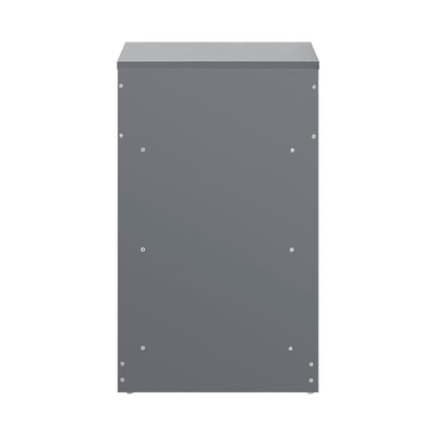 SoBuy FBT49-HG Table de Chevet - Table de Nuit avec 1 tiroir et 2 étagères, Table d'appoint pour Chambre à Coucher - Meuble de Rangement Moderne L39 x P39 x H65 cm Gris