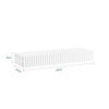 Prévente SoBuy FHK38-W Étagère Murale Flottante avec tiroir & éclairage LED à détecteur de Mouvement, pour Chambre, entrée & Salon, à Piles, L60 × P20 × H8 cm, Blanc
