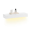 Prévente SoBuy FHK38-W Étagère Murale Flottante avec tiroir & éclairage LED à détecteur de Mouvement, pour Chambre, entrée & Salon, à Piles, L60 × P20 × H8 cm, Blanc