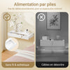 Prévente SoBuy FHK38-W Étagère Murale Flottante avec tiroir & éclairage LED à détecteur de Mouvement, pour Chambre, entrée & Salon, à Piles, L60 × P20 × H8 cm, Blanc