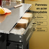 SoBuy FKW110‑SCH Desserte Cuisine à roulettes Meuble Cuisine Rangement Meuble Bas Cuisine Petit Meuble de Rangement Cuisine avec Plan de Travail 80×90×46 cm Noir
