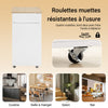 SoBuy FKW113-WN Desserte Cuisine à roulettes Meuble Cuisine Rangement Desserte de Cuisine Plan de Travail Cuisine Buffet Cuisine Petit Meuble de Rangement Blanc 75x46x83 cm