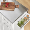 Prévente SoBuy FKW128-ST Desserte de Cuisine à roulettes, Îlot Central avec Plan de Travail Extensible Chariot Mobile pour Cuisine ou Salle à Manger, Meuble de Cuisine avec Rangement Blanc 130 x 46/71 x 91 cm