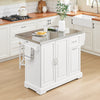 Prévente SoBuy FKW128-ST Desserte de Cuisine à roulettes, Îlot Central avec Plan de Travail Extensible Chariot Mobile pour Cuisine ou Salle à Manger, Meuble de Cuisine avec Rangement Blanc 130 x 46/71 x 91 cm