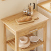 SoBuy FKW135-N Desserte Cuisine en Bambou Carbonisé – Chariot de Cuisine en Bois à Roulettes, Antibactérien, Résistant à l’Humidité, Sans Odeur, Idéal pour Cuisine, Maison & Salle à Manger 58×40×86 cm