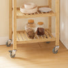 SoBuy FKW135-N Desserte Cuisine en Bambou Carbonisé – Chariot de Cuisine en Bois à Roulettes, Antibactérien, Résistant à l’Humidité, Sans Odeur, Idéal pour Cuisine, Maison & Salle à Manger 58×40×86 cm