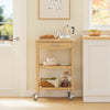 SoBuy FKW135-N Desserte Cuisine en Bambou Carbonisé – Chariot de Cuisine en Bois à Roulettes, Antibactérien, Résistant à l’Humidité, Sans Odeur, Idéal pour Cuisine, Maison & Salle à Manger 58×40×86 cm