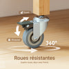 SoBuy FKW135-N Desserte Cuisine en Bambou Carbonisé – Chariot de Cuisine en Bois à Roulettes, Antibactérien, Résistant à l’Humidité, Sans Odeur, Idéal pour Cuisine, Maison & Salle à Manger 58×40×86 cm