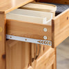 Prévente SoBuy FKW45-N Meuble Cuisine à roulettes en Bois Massif avec Plan de Travail Desserte Cuisine avec Range-Bouteilles, îlot Central Compact pour Cuisine, Salle à Manger et extérieur Naturel 66×38×86 cm