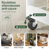 SoBuy FKW75-WN Desserte de Cuisine à Roulettes avec Placard et Étagère Latérale 3 Niveaux – Blanc/Naturel, 60 × 40 × 92 cm