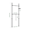 SoBuy FRG109-II-SCH Tringle à Vêtements Télescopique, Portant à Vêtements Robuste, Penderie Ouverte Réglable avec Barres de Suspension pour Chambre, Dressing, Noir