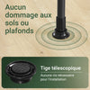 SoBuy FRG109-II-SCH Tringle à Vêtements Télescopique, Portant à Vêtements Robuste, Penderie Ouverte Réglable avec Barres de Suspension pour Chambre, Dressing, Noir