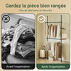 SoBuy FRG109-II-SCH Tringle à Vêtements Télescopique, Portant à Vêtements Robuste, Penderie Ouverte Réglable avec Barres de Suspension pour Chambre, Dressing, Noir